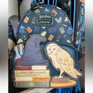 Loungefly x Harry Potter Diagon Alley Sorting Hat Hedwig Mini Backpack Bag NWT